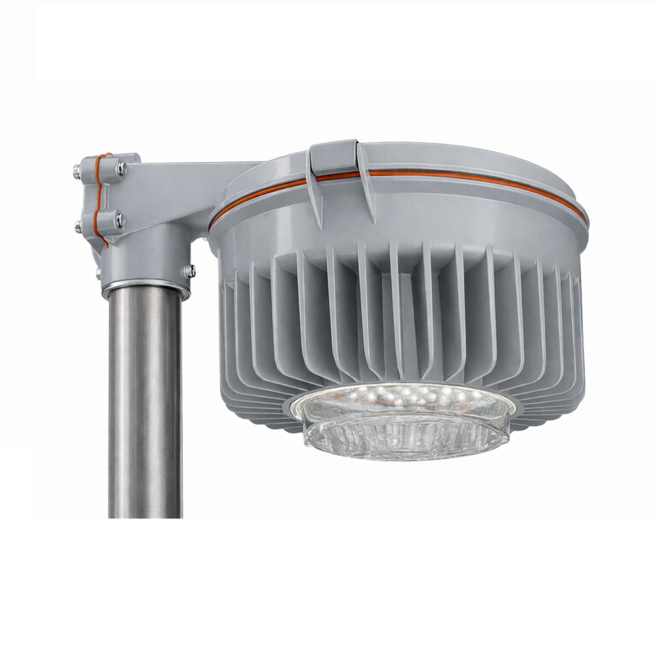 Luminaria Industrial LED para Áreas Peligrosas 113W 13500lm 5000K Montaje a Poste 90° Serie LH-LED RAWELT 27.46.4483