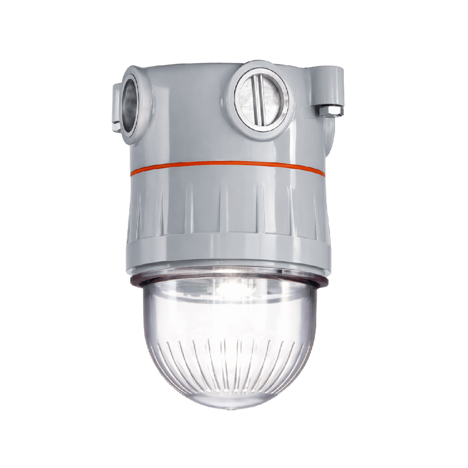 Luminaria Industrial LED a Prueba de Intemperie 16W 1000lm 6500K Montaje a Techo con Caja CVX y Vaso de Policarbonato Serie V100-LED-RT RAWELT 27.52.4130